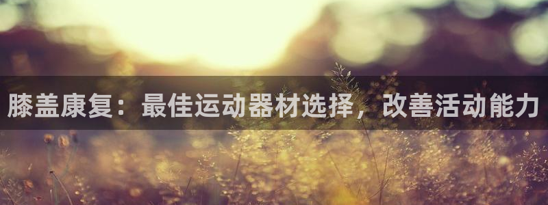 意昂3娱乐首页网站大全：膝盖康复：最佳运动器材选择，