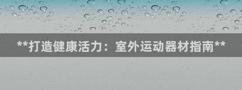 意昂3集团简介：**打造健康活力：室外运动器材指南*