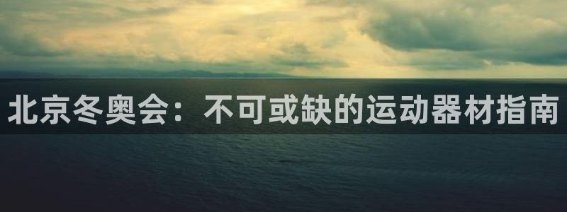 意昂体育3招商电话地址：北京冬奥会：不可或缺的运动器