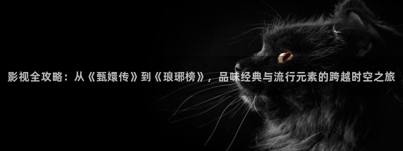 4480首播影院：影视全攻略：从《甄嬛传》到《琅琊榜》，品味经典与流行元素的跨越时空之旅